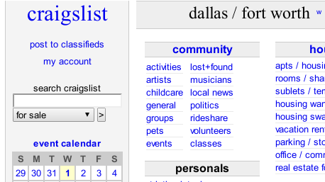 Craigslist Dallas