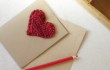 knitted heart valentine