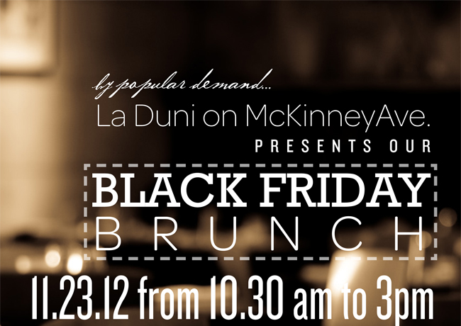 La Duni black friday brunch