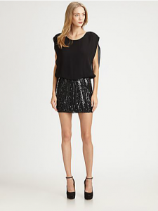 Parker Sequined Blouson Dress